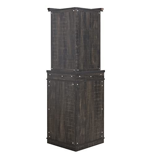 Home Source Grey Corner Bar Unit