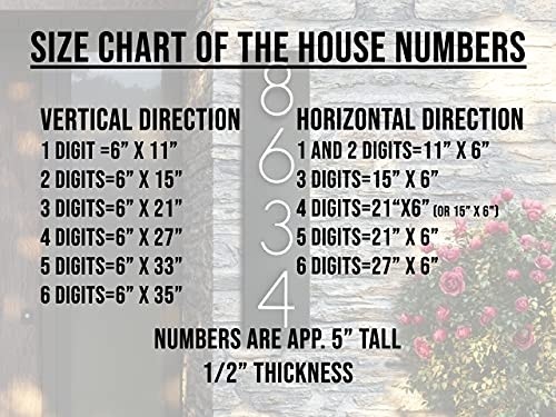 House Numbers | Address number in Vertical and Horizontal mode | Address plaques for outside | Personalized gift | Housewarming gift idea | Address signs | Modern house numbers