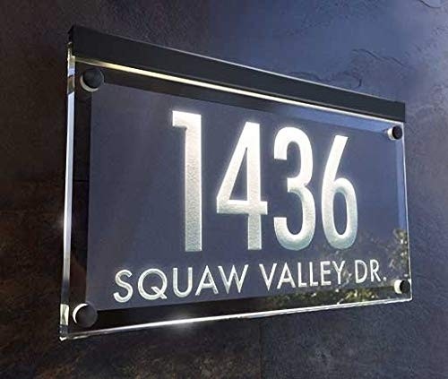 Illuminated Crystal Address Plaque! The personalized address numbers shine brilliantly!