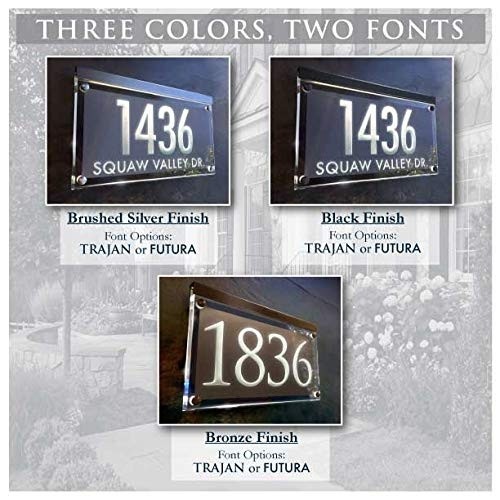 Illuminated Crystal Address Plaque! The personalized address numbers shine brilliantly!