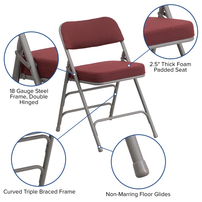 Inbox Zero Fabric Banquet Folding Chair