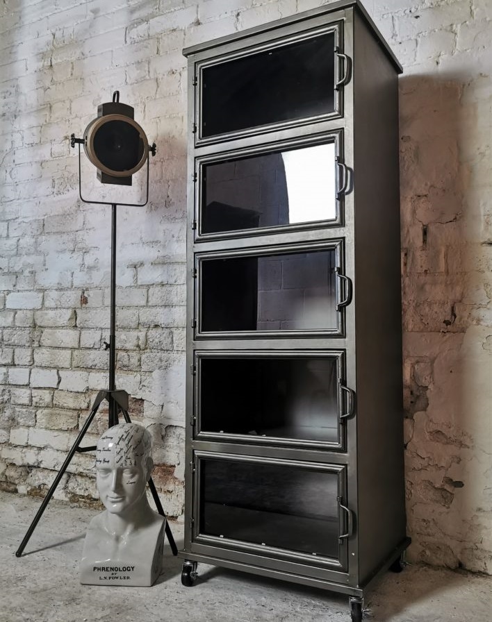Industrial Metal Linen Cabinet