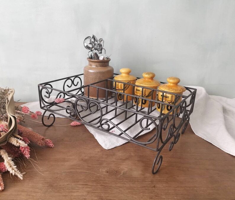 Vintage French Wire Dish Drying Rack