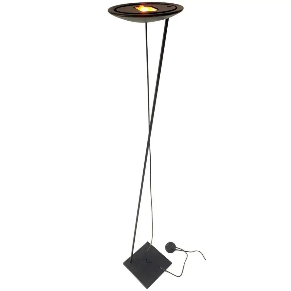 black halogen torchiere floor lamp