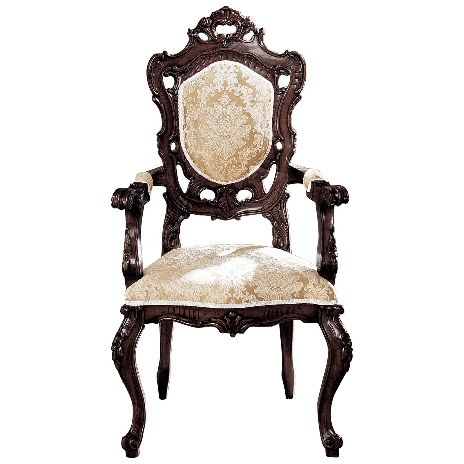 Ivory and Golden Wheat French Provincial Chair