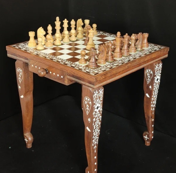 Vintage Custom Chess Board Drum Game Table with Two Game Chairs – Standpipe  Antiques