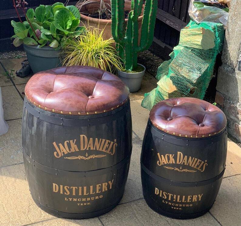 Jack Daniels Bar Stools And Beer Barrel Storage