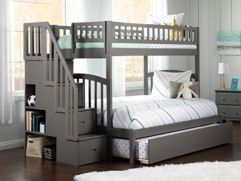 Solid Wood Bunk Beds With Stairs - Ideas on Foter