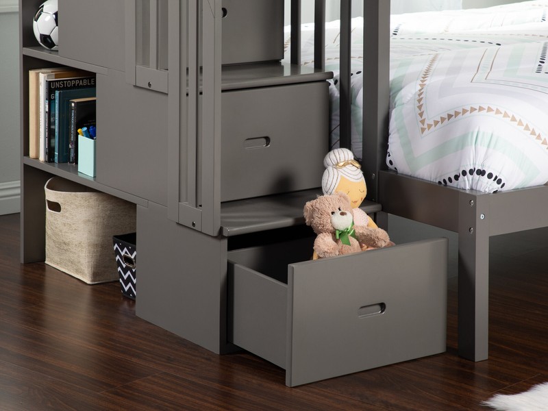 Jones Twin Over Full Solid Wood Standard Bunk Bed with Trundle by Greyleigh™ Baby & Kids