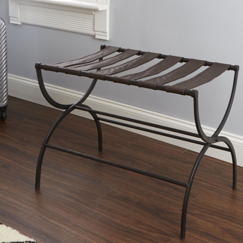 Sleek Folding Luggage Stand with Contour Legs