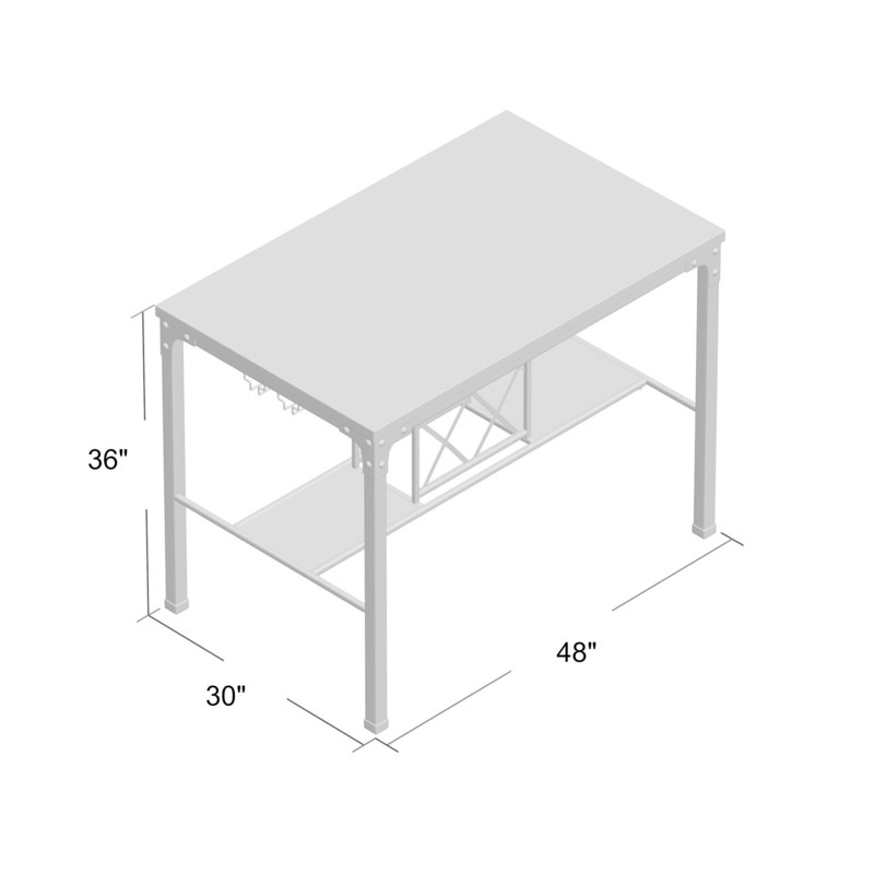 Keamber Counter Height 48'' Iron Dining Table