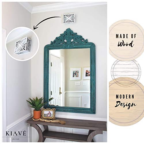 Kiavé Doorbell Chime Cover Only - Wood Doorbell Cover Box, Modern Tropical Design, Decorative Door Bell Chime Covers, Instantly Upgrade Your Home, Universal Fit, All Hardware Included, Doorbell Cover