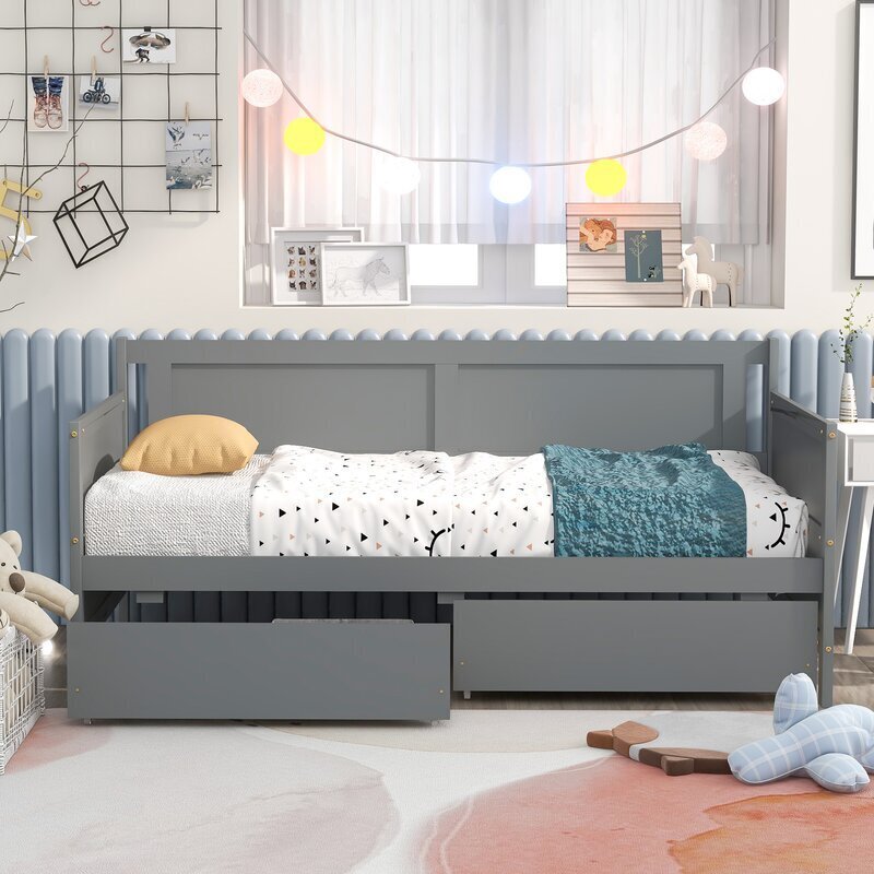 Kids’ Bedroom Platform Daybed with Storage 