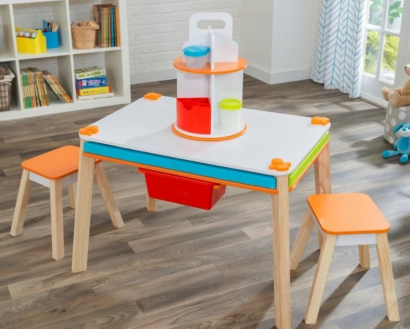 Kids Rectangular Arts and Crafts Table and Chair Set