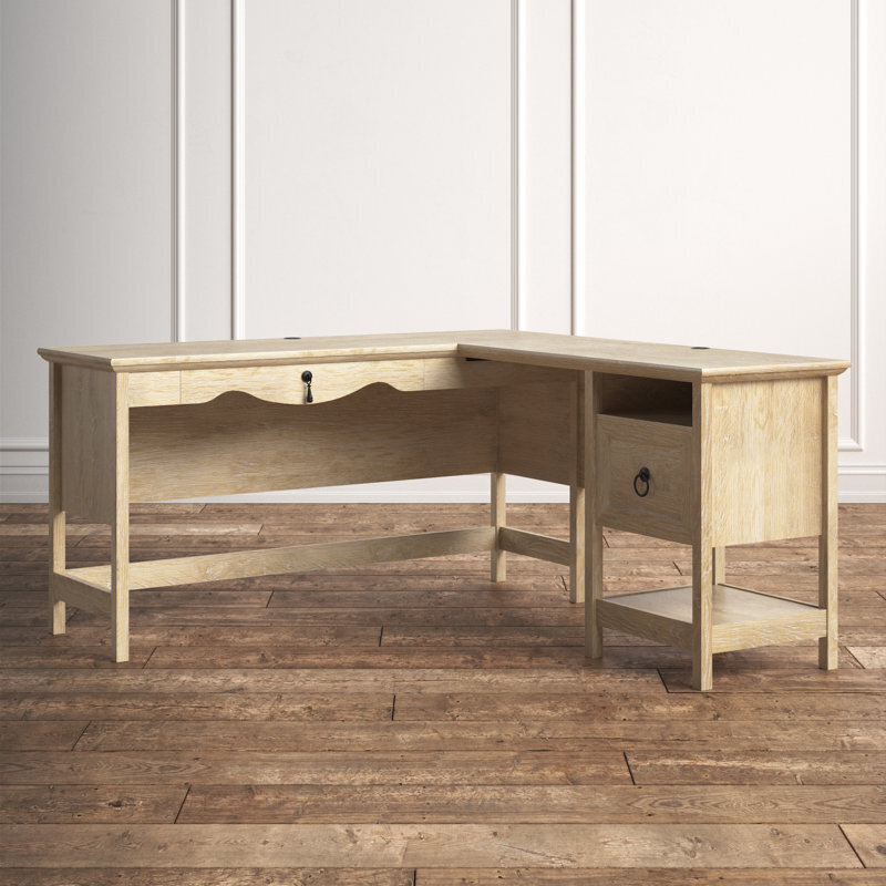 L Shaped French Country Computer Desk