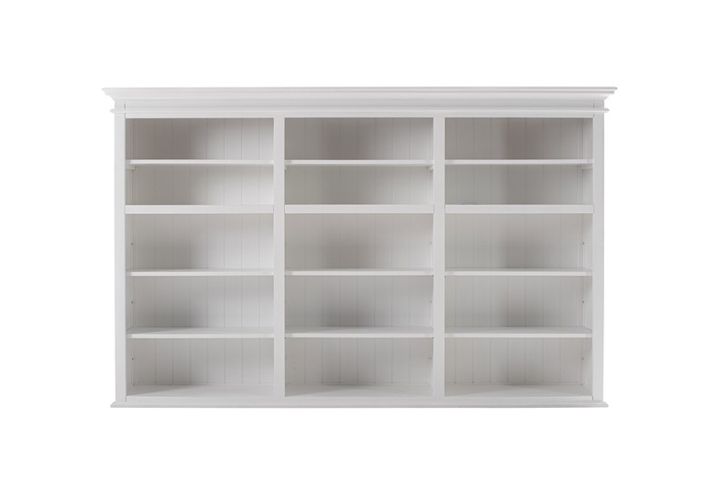 Lachlan 86.61'' H x 94.5'' W Solid Wood Library Bookcase