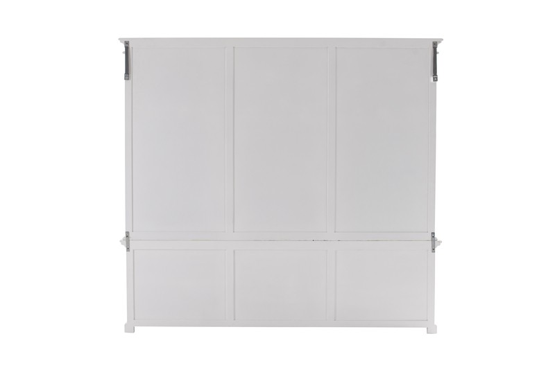 Lachlan 86.61'' H x 94.5'' W Solid Wood Library Bookcase