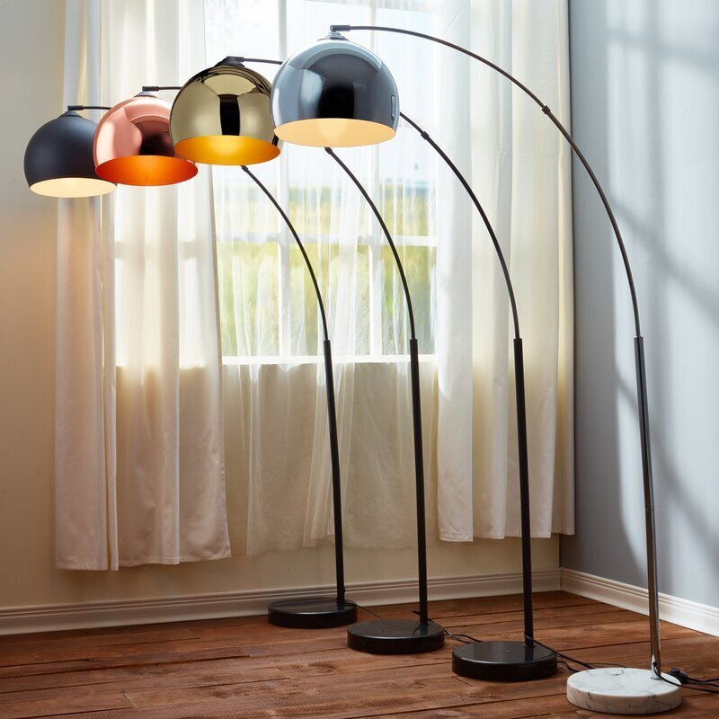 Large Arched Floor Lamp for Behind Corner Sofa 