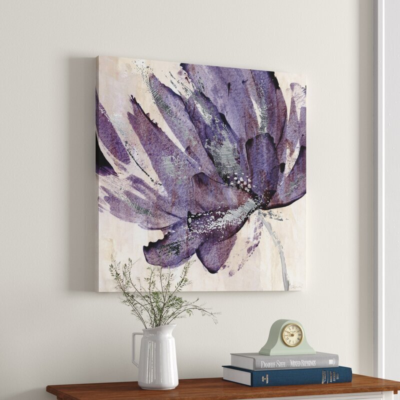 Large Lotus Purple Wall Art for Bedroom