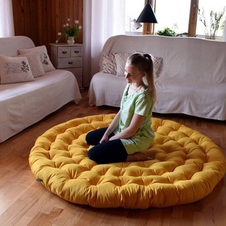 Oversized Floor Pillow With Removable, Stain-Resistant Cover