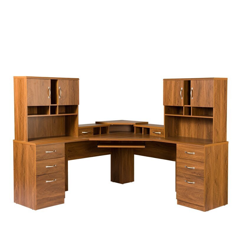 Large Pine Executive Desk With Hutch  