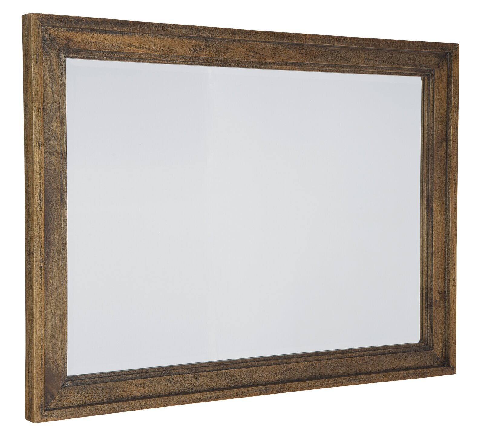 Large rectangle mirror with a wooden frame