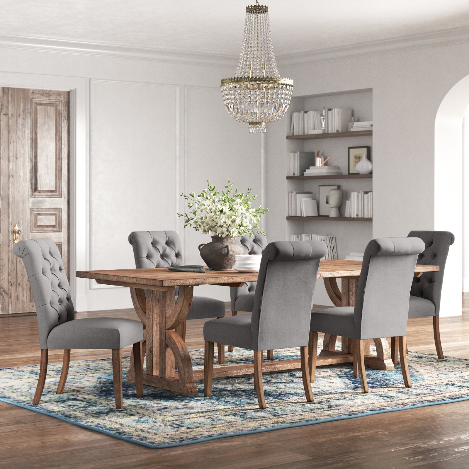 Lattice Farmhouse Style Table and Chairs