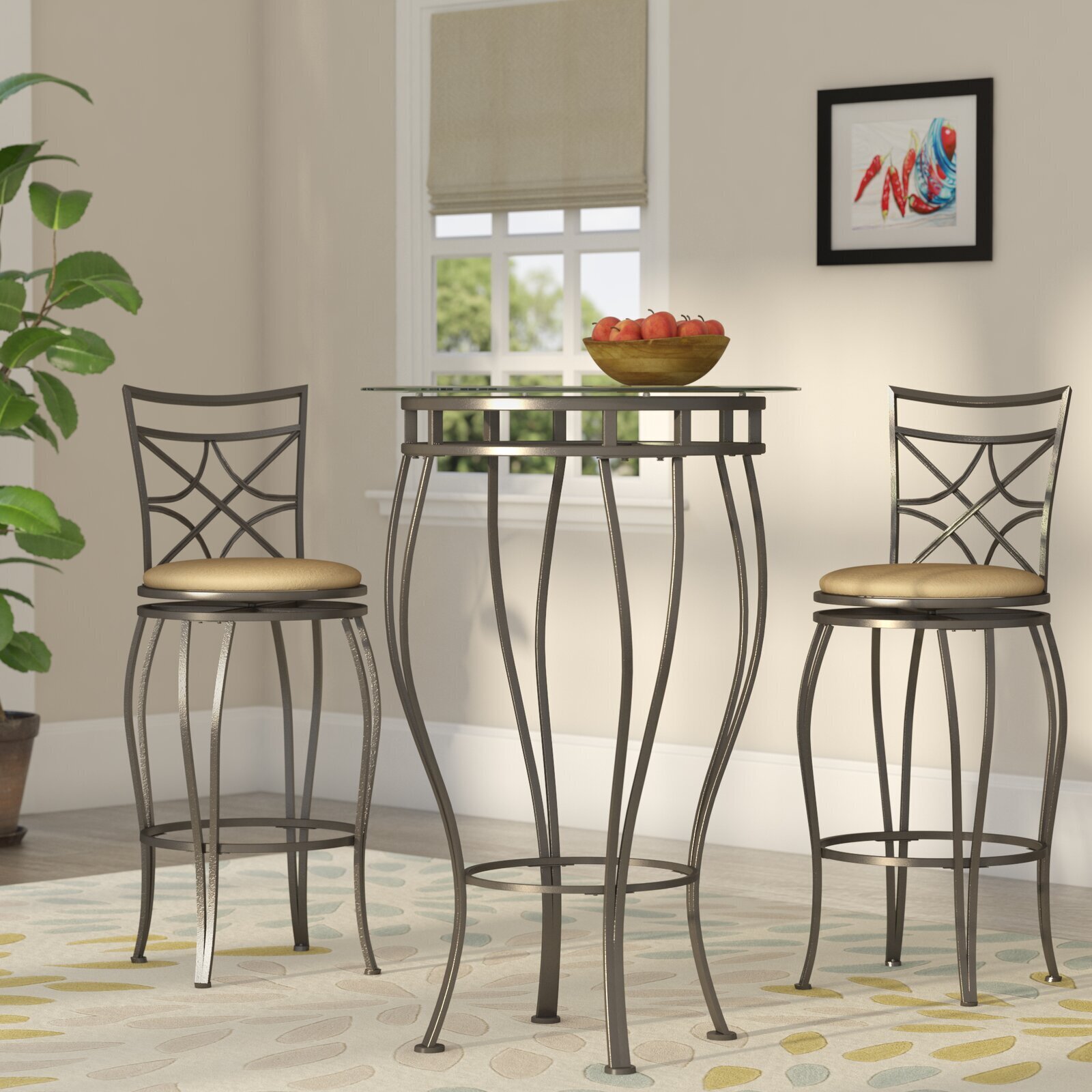 Lattice Pub Table and Chairs