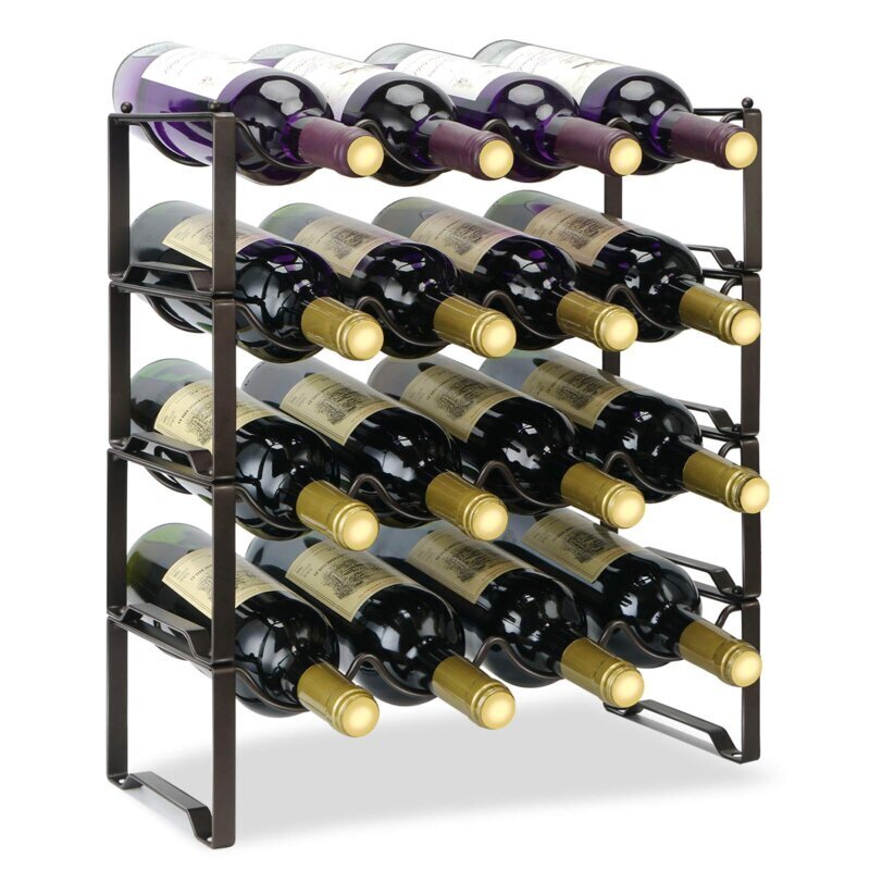 Layered Stackable Wine Bottle Holder in Metal