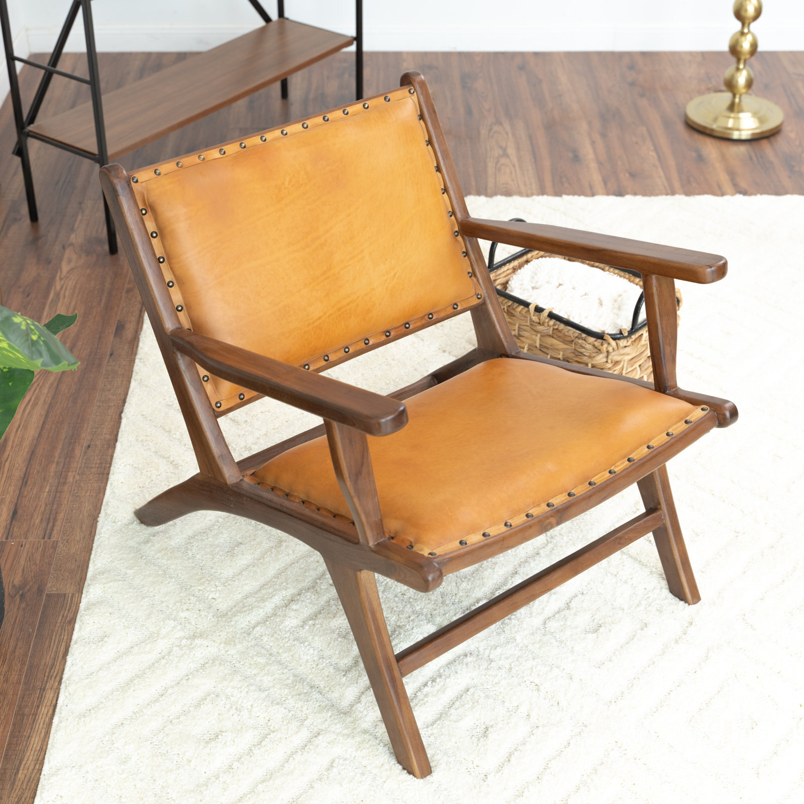 Leather Accent Chair Modern