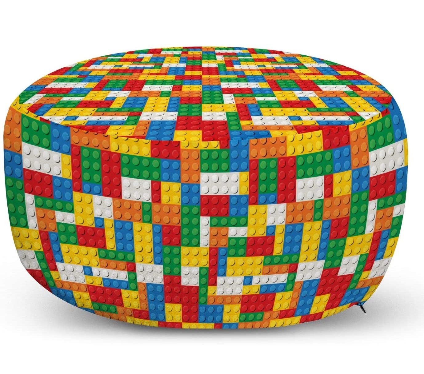 Lego Brick Patchwork Pouffe