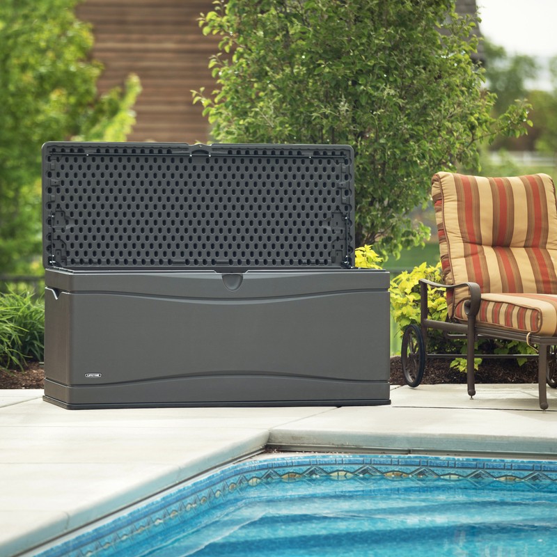 Lifetime 130 Gallons Gallon Water Resistant Plastic Lockable Deck Box