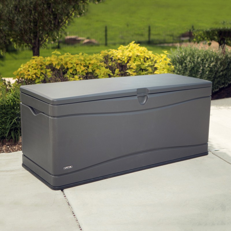 Lifetime 130 Gallons Gallon Water Resistant Plastic Lockable Deck Box