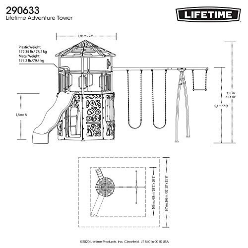 Lifetime Adventure Tower Swing Set - Earthtone (290633)