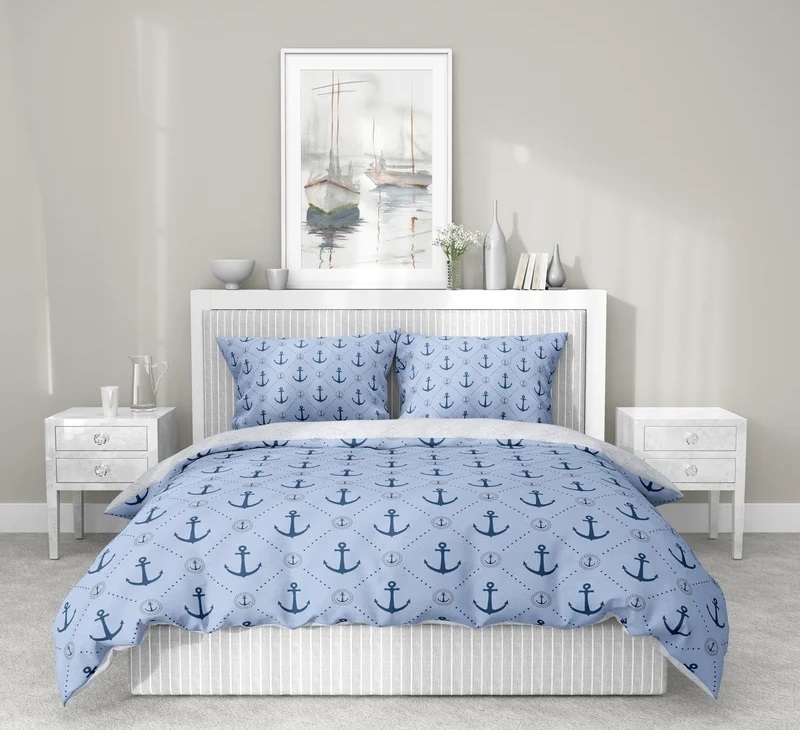 Light Blue Twin Nautical Bedding