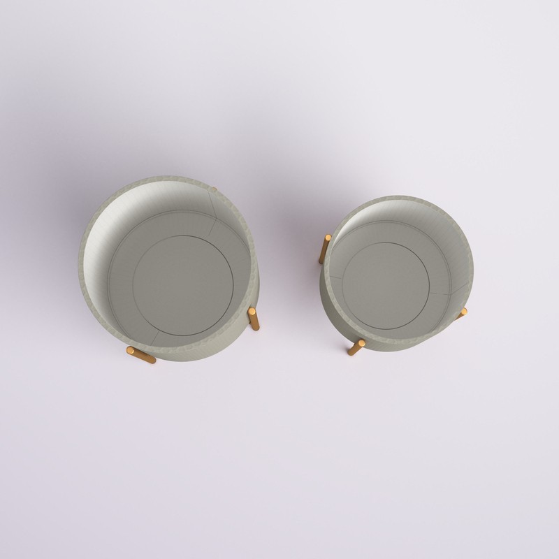Lily 2-Piece Iron Pot Planter Set