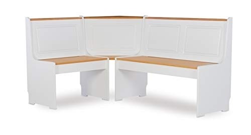 Linon Home Ardmore Accents, by Linon Kitchen Nook Set, White/Pine