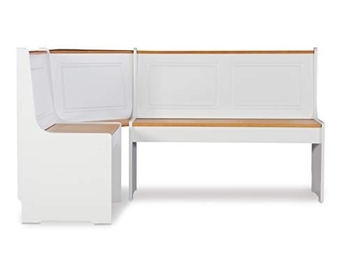 Linon Home Ardmore Accents, by Linon Kitchen Nook Set, White/Pine