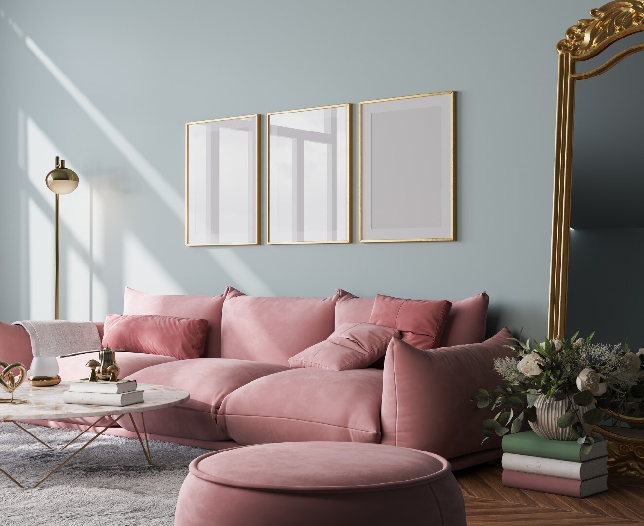 5 Dusty Pink Living Room Color Palette Ideas