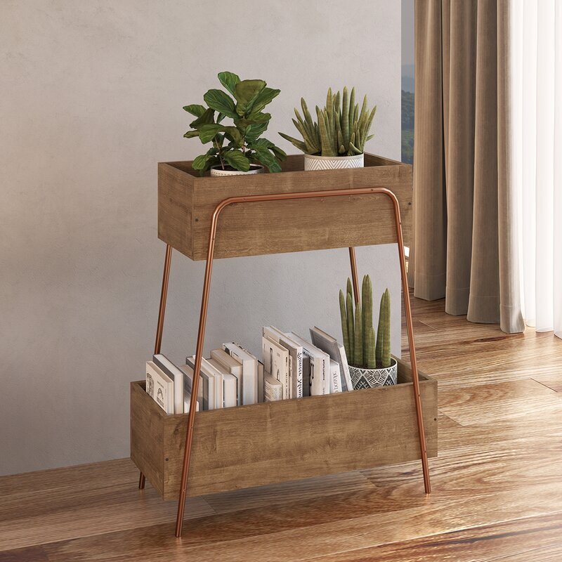 Long indoor plant stand