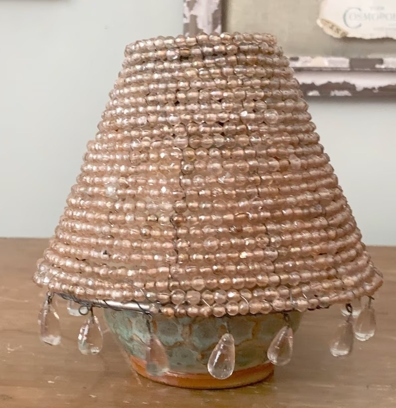 Lovely DIY Crystal Lamp Shade