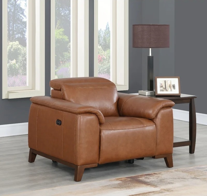 Low Modern Leather Recliner