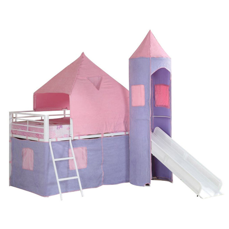 Low Profile Princess Castle Bed With Slide