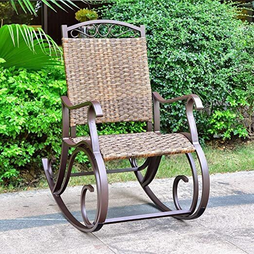 Luxurious Understated Metal Bentwood Like Rocking Chair