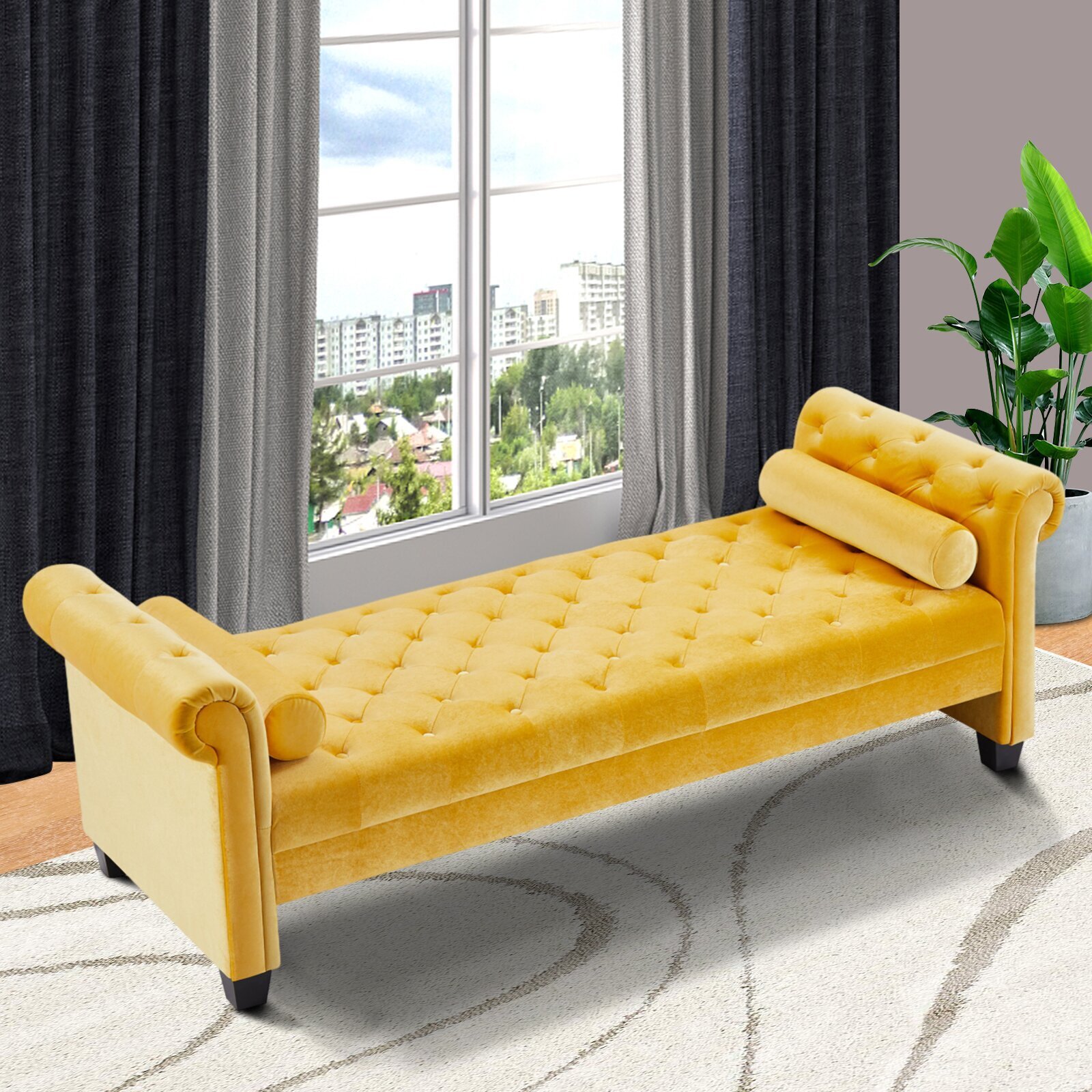 Luxury backless chaise lounge