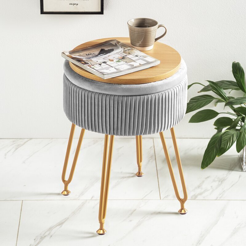 Makeup Counter Stool with Storage