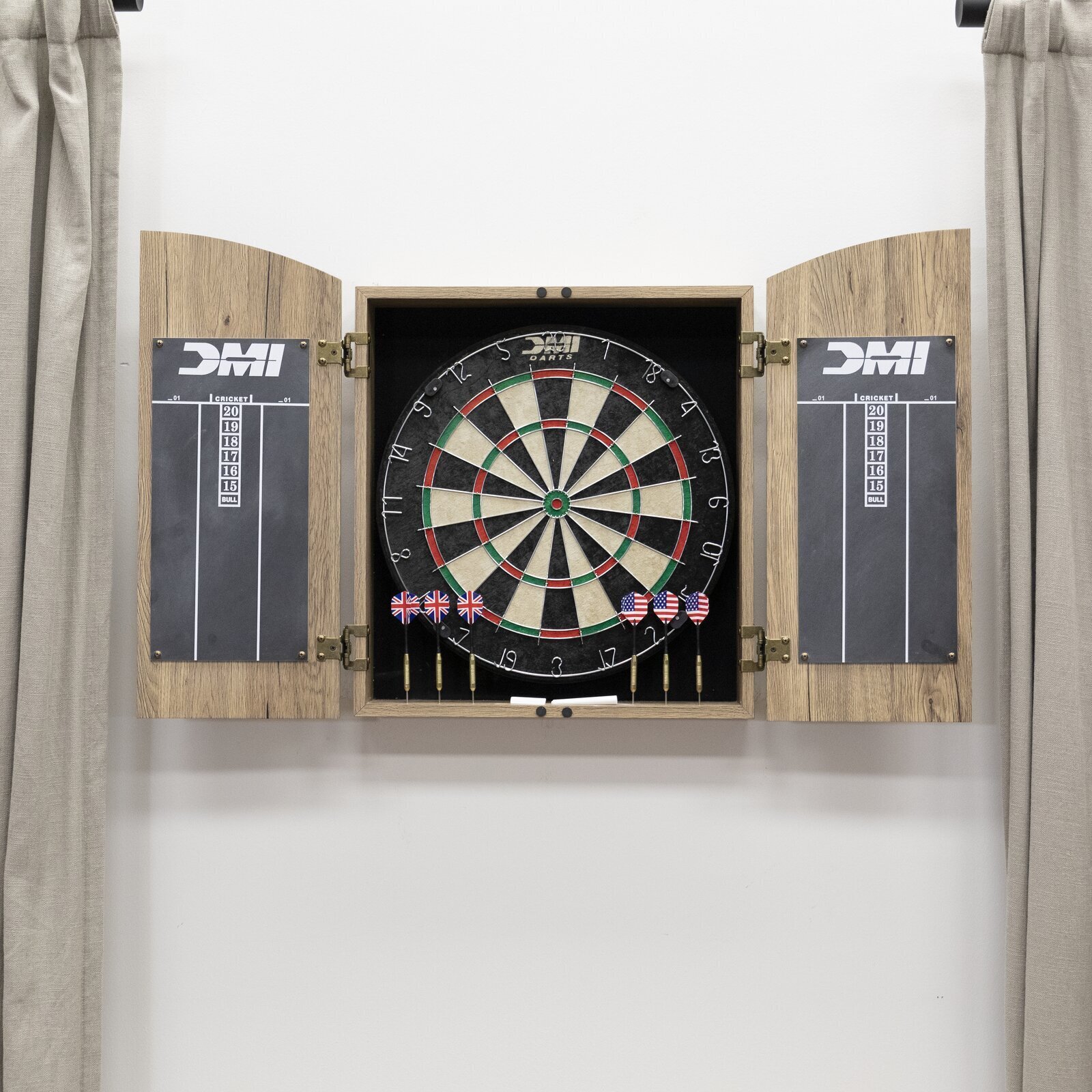 Manufactured wood dart cabinet