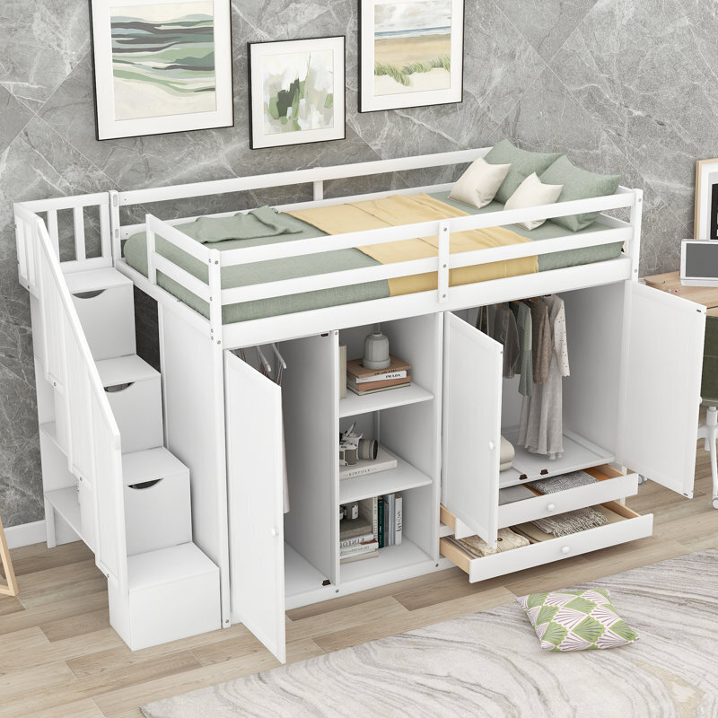 Loft Beds With Stairs And Storage - Ideas On Foter