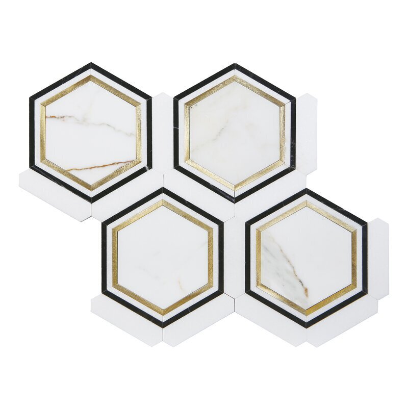 Marble Hexagon Tile Backsplash