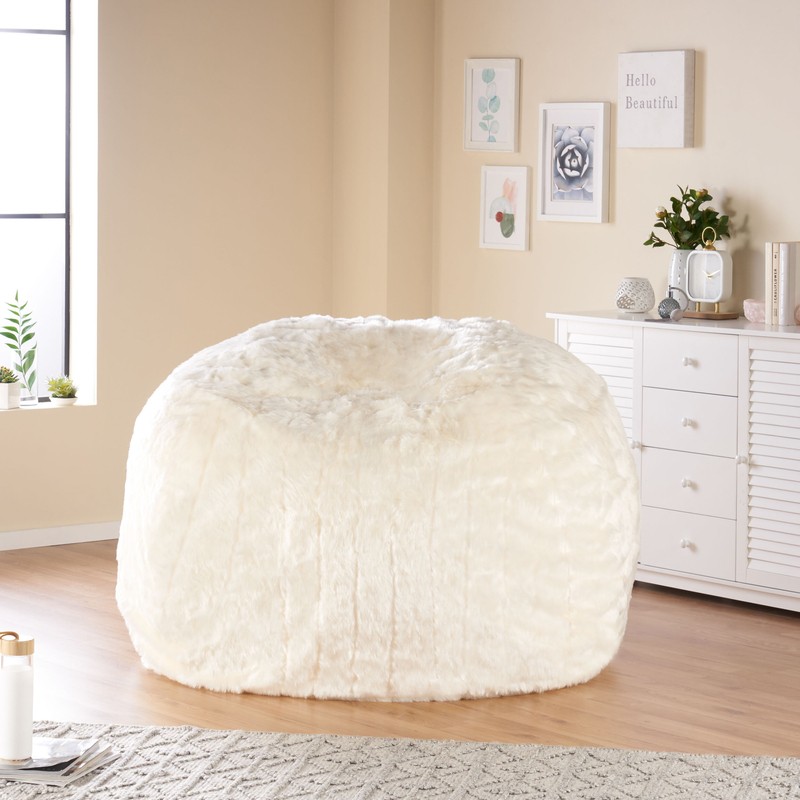 Margot Short Large Faux Fur Classic Bean Bag